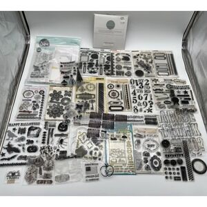 Clear Stamps Mixed Lot Alphabet Numbers Holiday Scrapbooking Bundle